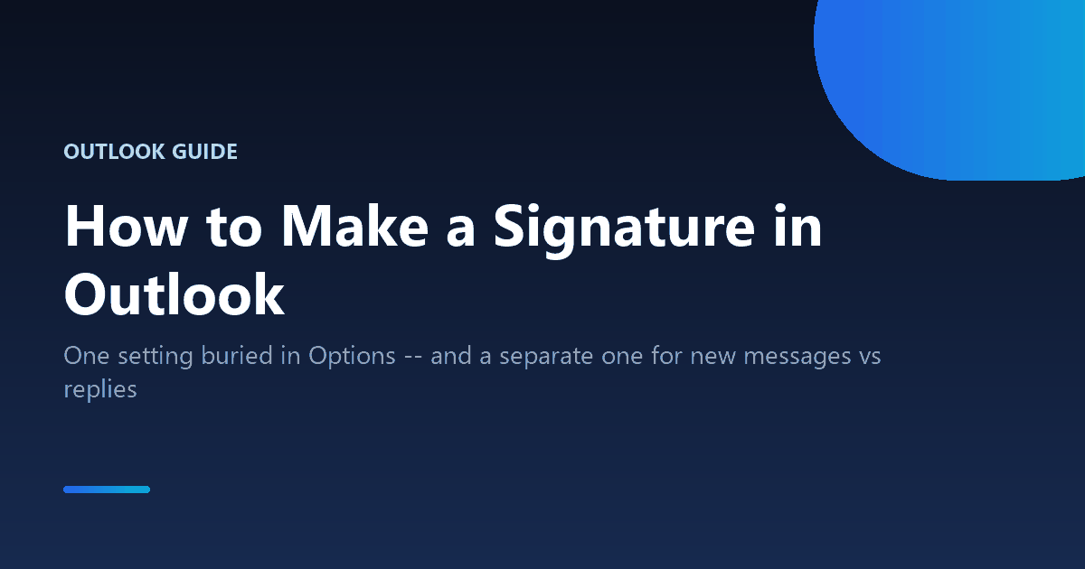 How to create and set up an email signature in Outlook