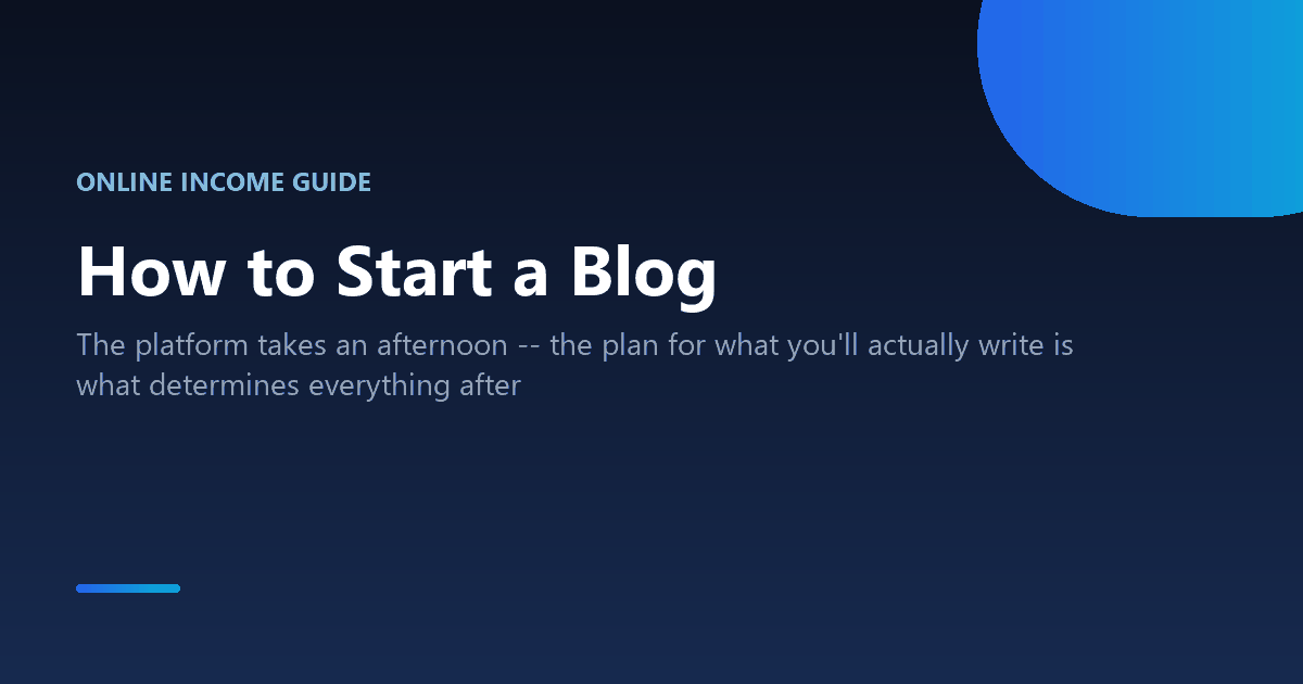 How to start a blog that can actually build an audience and earn income