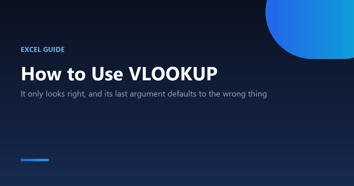 How to use VLOOKUP in Excel including exact match and fixing N/A errors