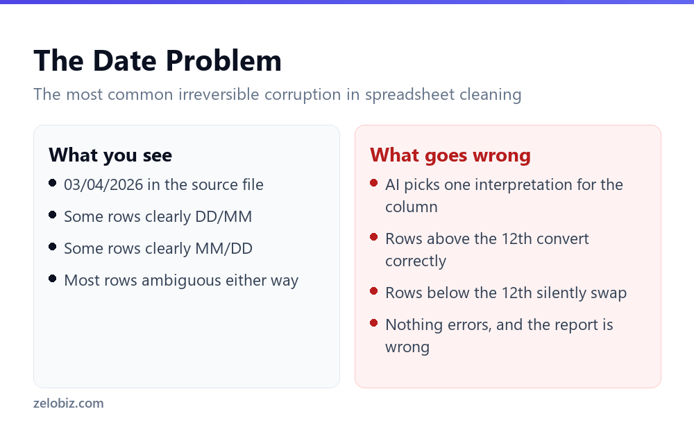 Why AI date conversion silently corrupts ambiguous dates