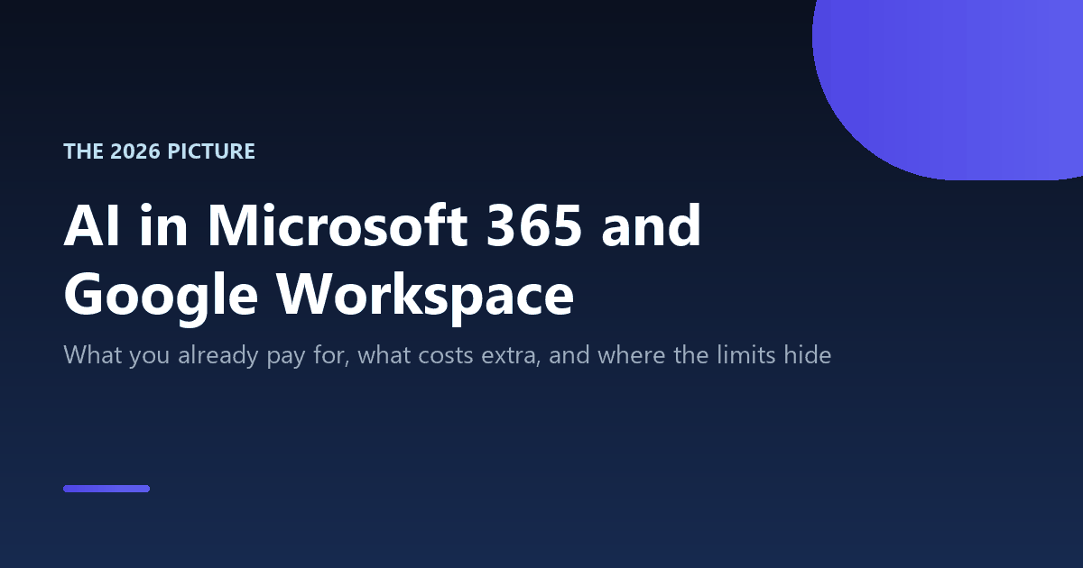 AI in Microsoft 365 and Google Workspace explained