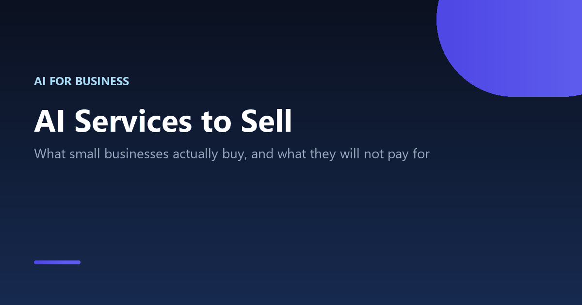 AI services to sell to small businesses