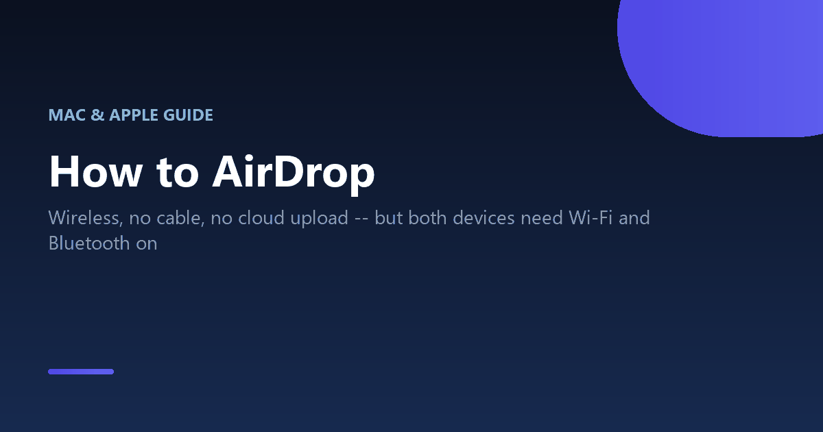How to use AirDrop to send files between Apple devices