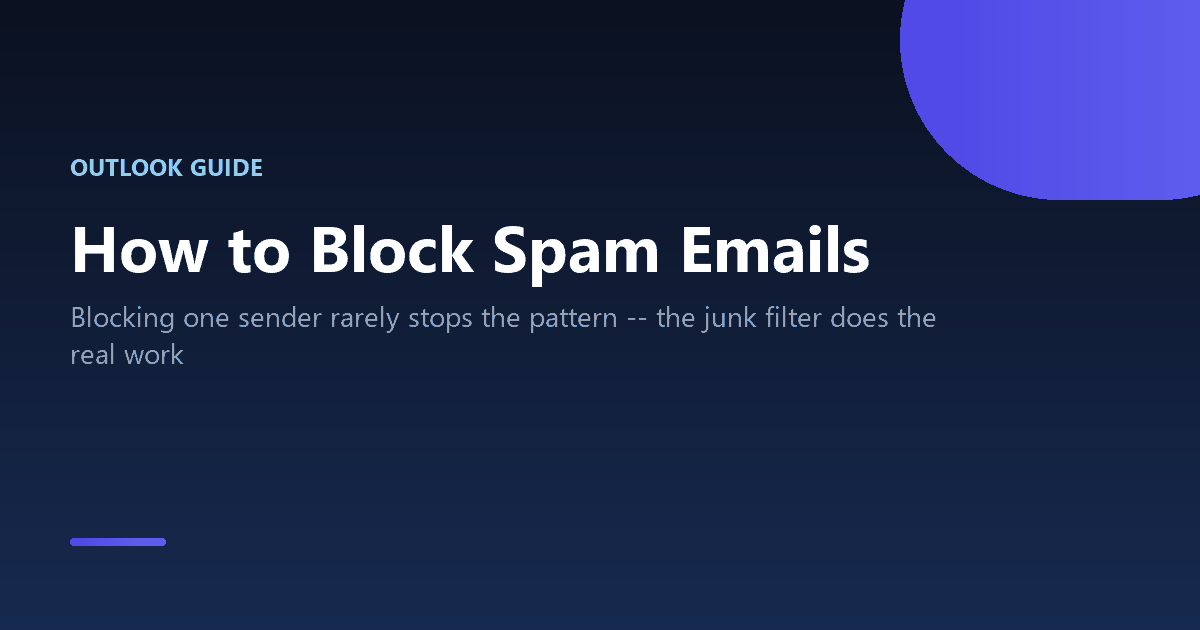 How to block spam and junk emails in Outlook