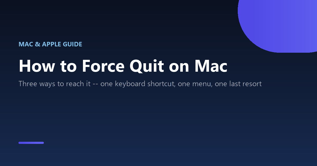 How to force quit a frozen or unresponsive app on a Mac