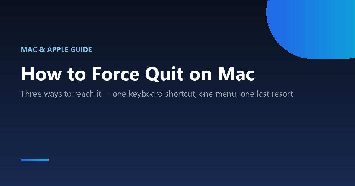 How to force quit a frozen or unresponsive app on a Mac