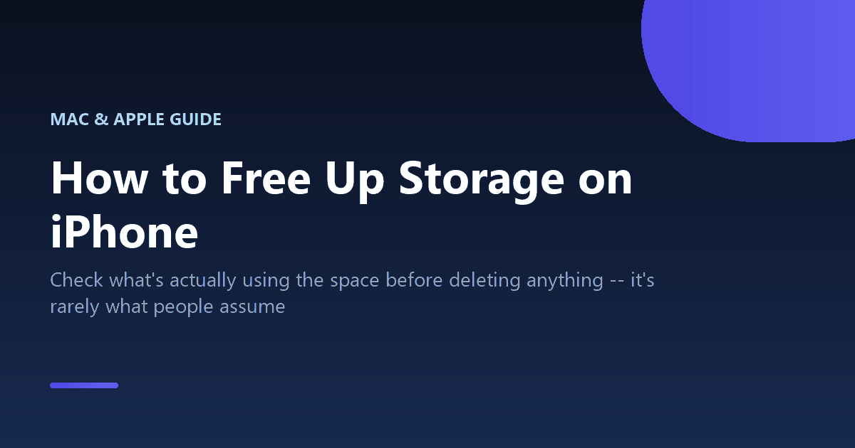 How to free up storage space on an iPhone