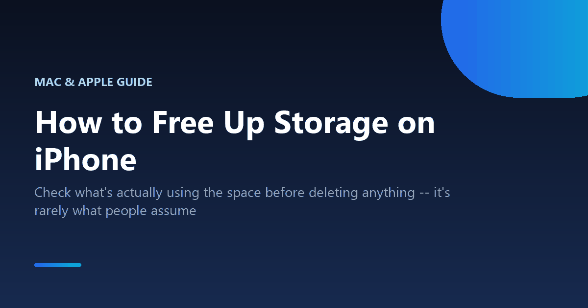 How to free up storage space on an iPhone