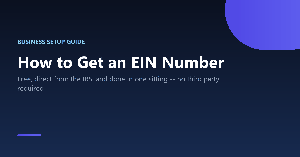 How to get a free EIN number directly from the IRS
