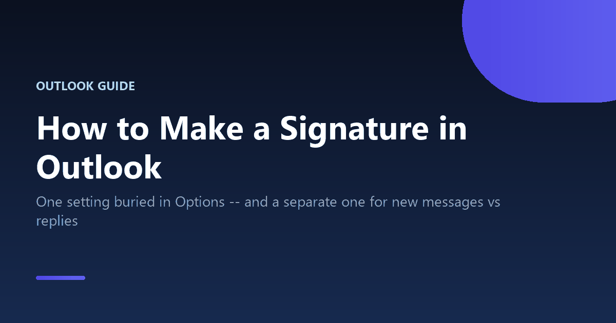 How to create and set up an email signature in Outlook