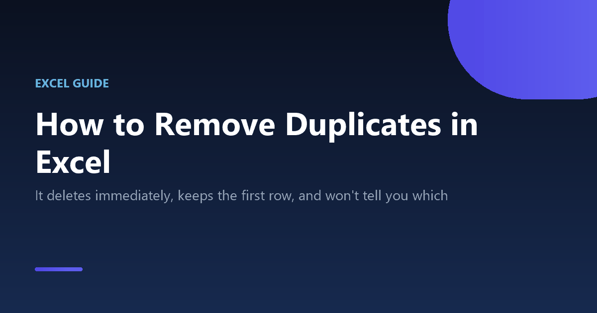 How to remove duplicates in Excel safely using Remove Duplicates and UNIQUE
