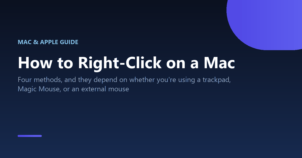 How to right-click on a Mac trackpad or mouse