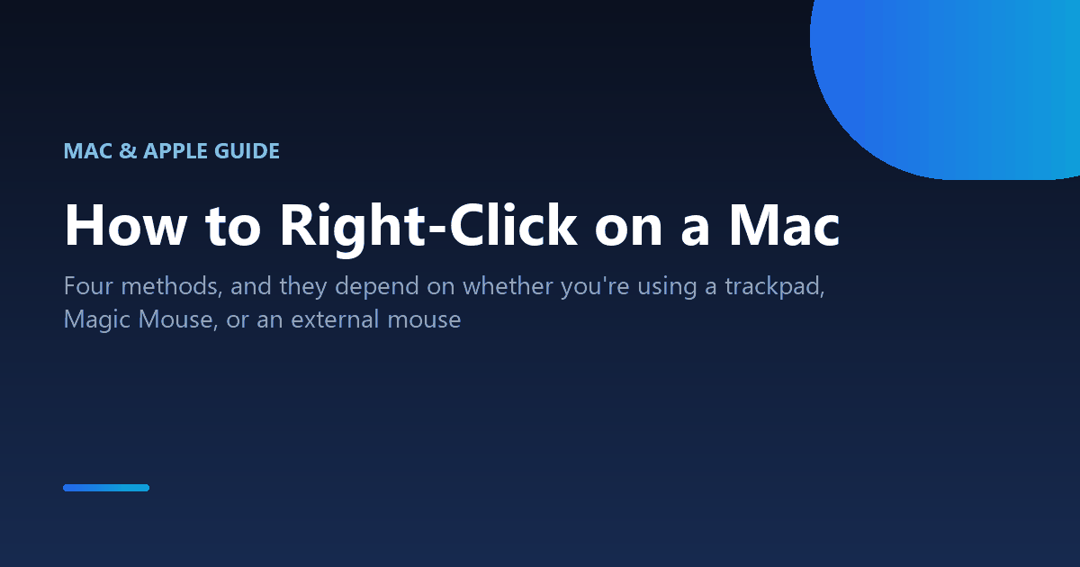 How to right-click on a Mac trackpad or mouse