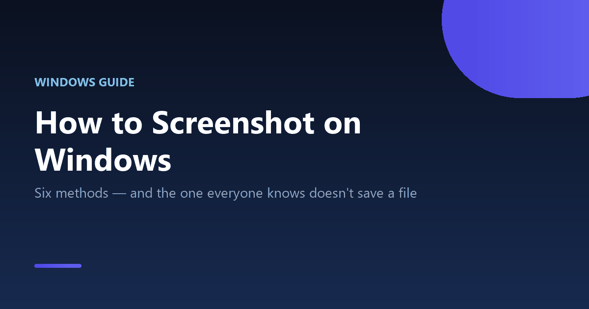 How to take a screenshot on Windows 10 and 11 using six built-in methods