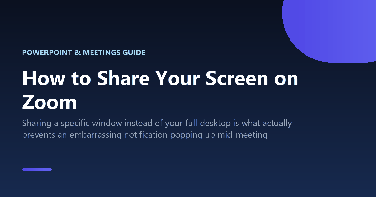 How to share your screen on Zoom, and choose the right sharing option