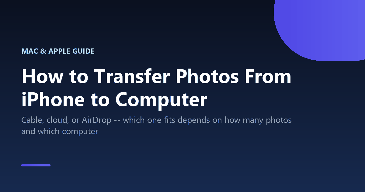 How to transfer photos from an iPhone to a Mac or Windows computer