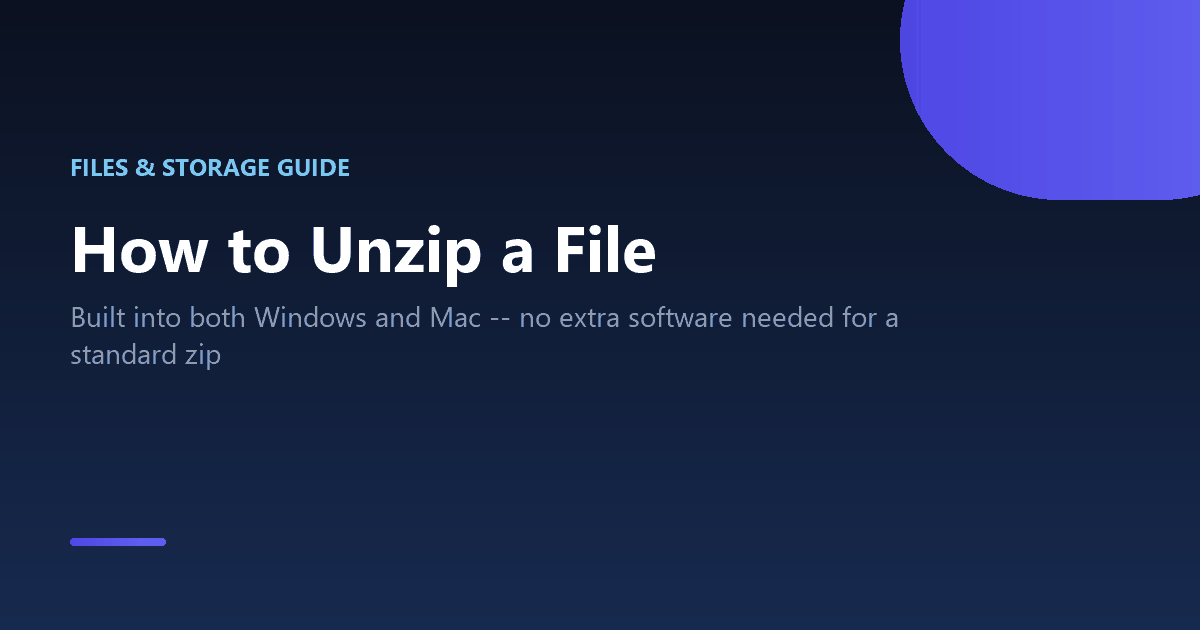 How to unzip a compressed file on Windows or Mac
