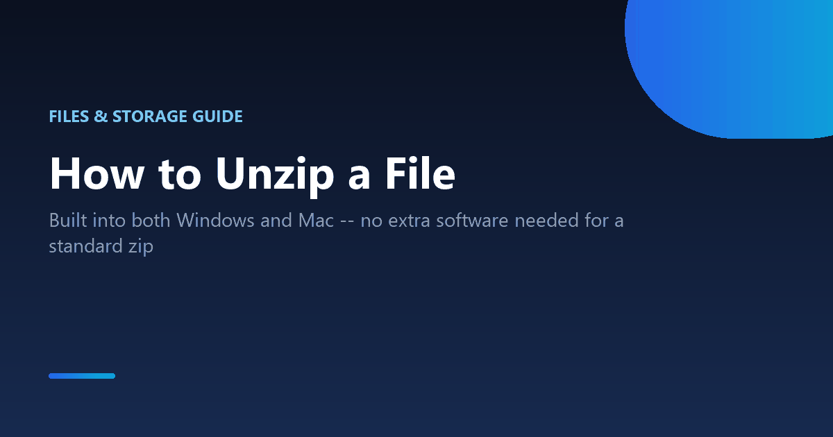 How to unzip a compressed file on Windows or Mac