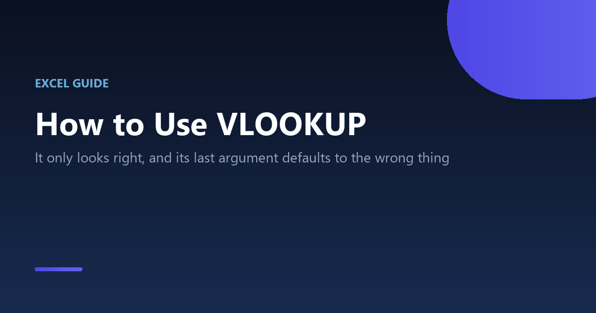 How to use VLOOKUP in Excel including exact match and fixing N/A errors