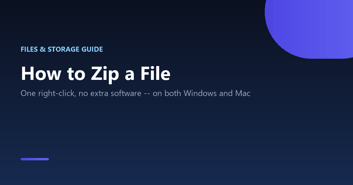 How to zip (compress) a file or folder on Windows or Mac