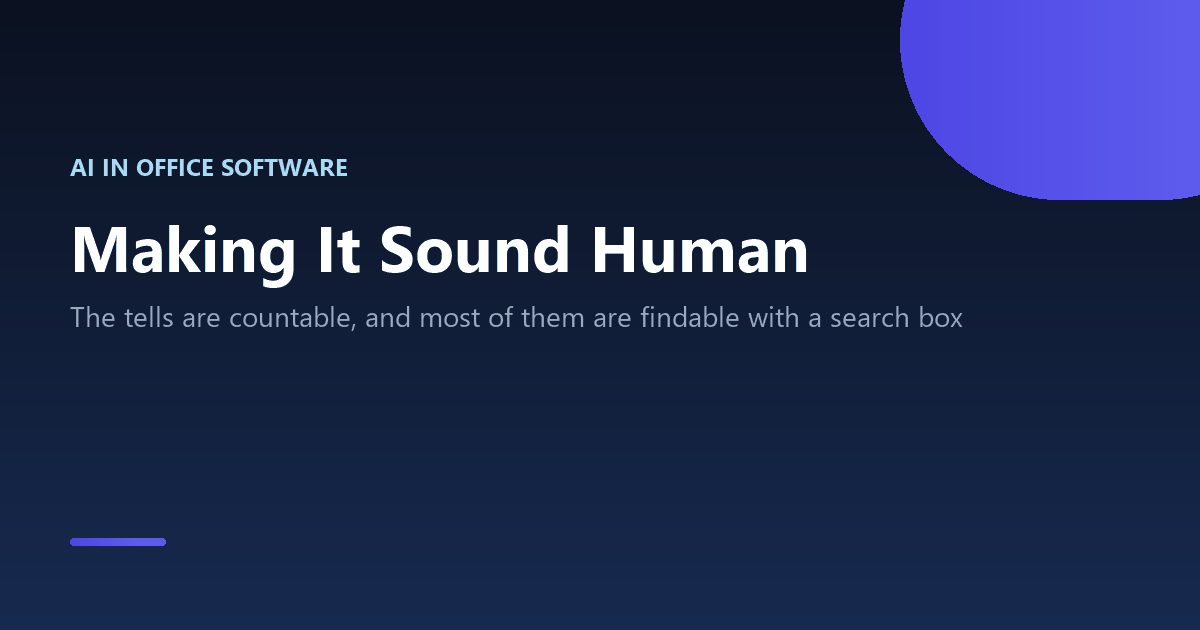 Editing AI-generated writing so it sounds human