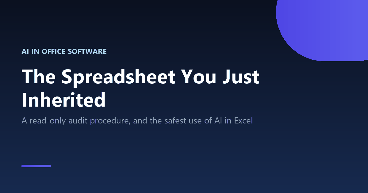 Understanding an inherited Excel spreadsheet with AI