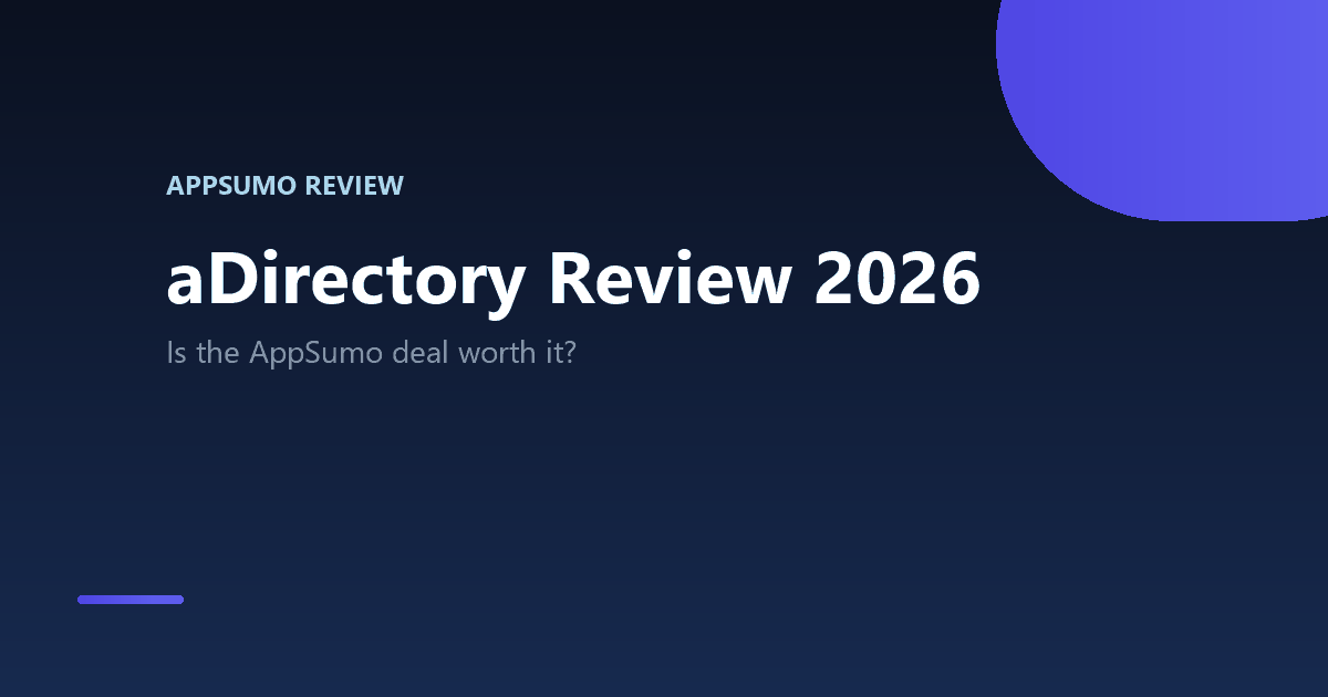 aDirectory Review 2026 - AppSumo lifetime deal review