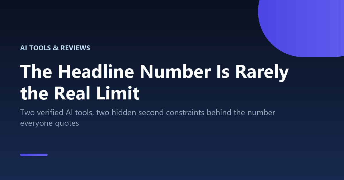 The headline monthly limit versus the real constraint behind two AI tools' free plans