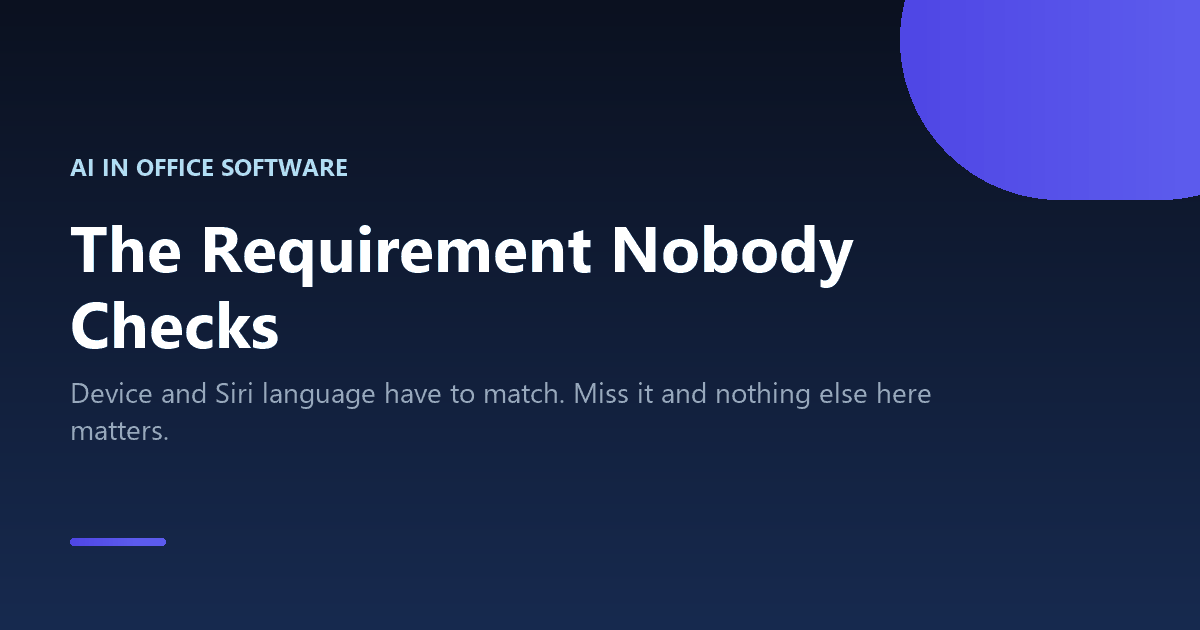 Apple Intelligence Requirements: The Rule Nobody Expects 2 Apple Intelligence device, OS, storage and language requirements
