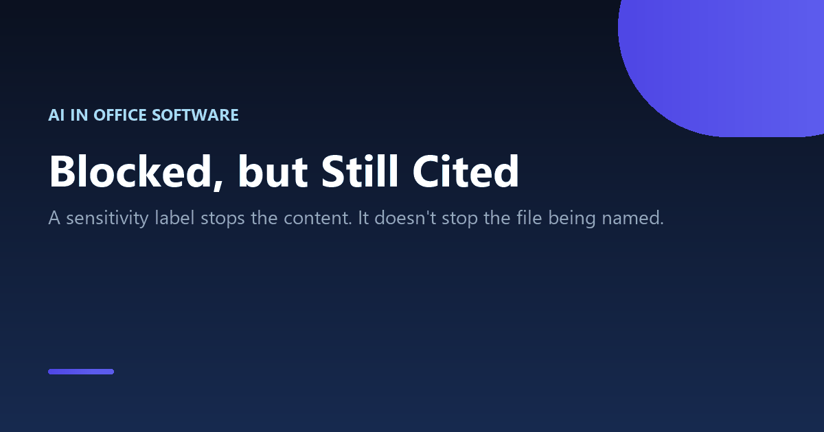 What a sensitivity label actually blocks Copilot from doing with a file