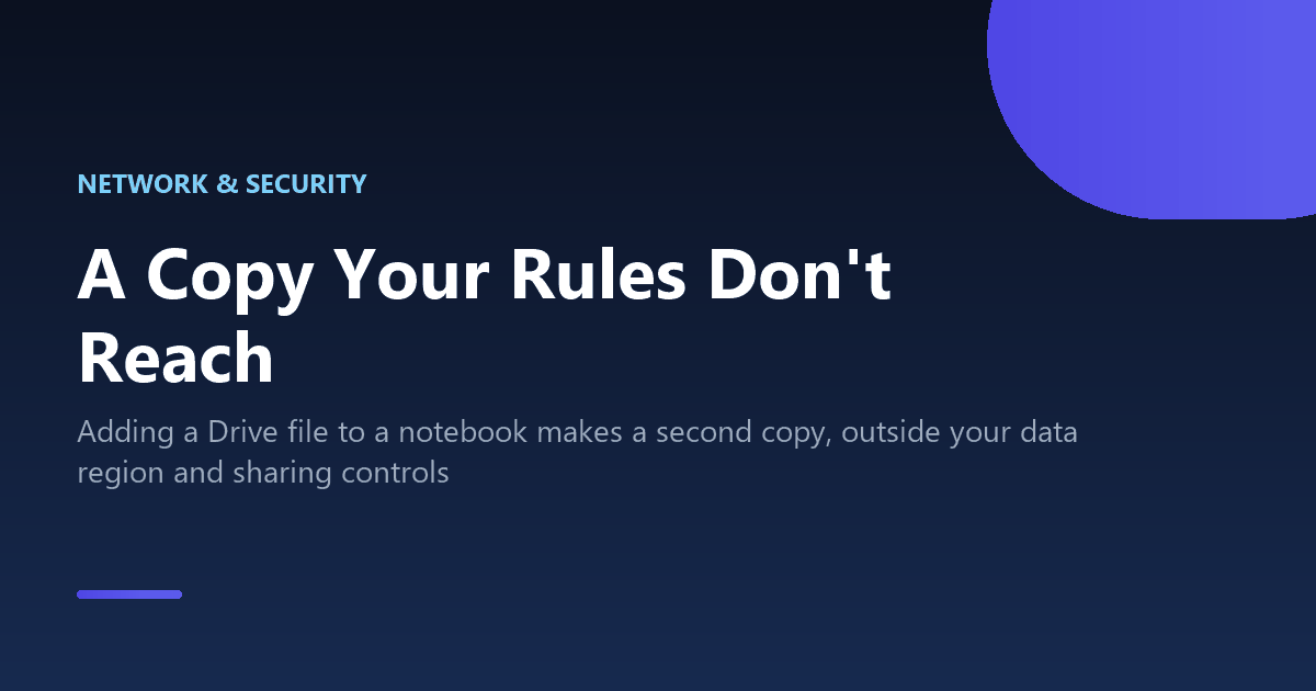 Gemini Notebook Copies Your Files Outside Your Org's Rules 2 Why Gemini Notebook creates a copy of Drive files outside organisational data controls