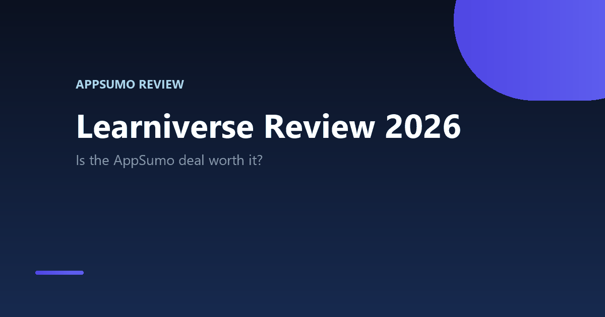 Learniverse Review 2026 - AppSumo lifetime deal review