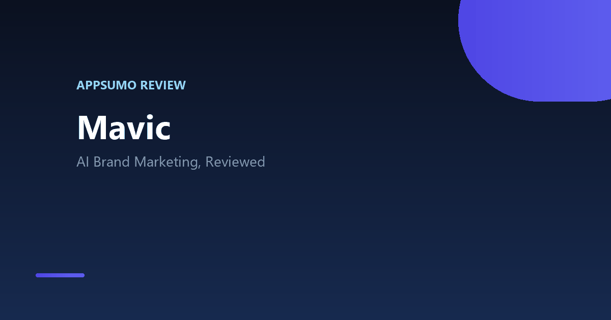 Mavic AppSumo lifetime deal review
