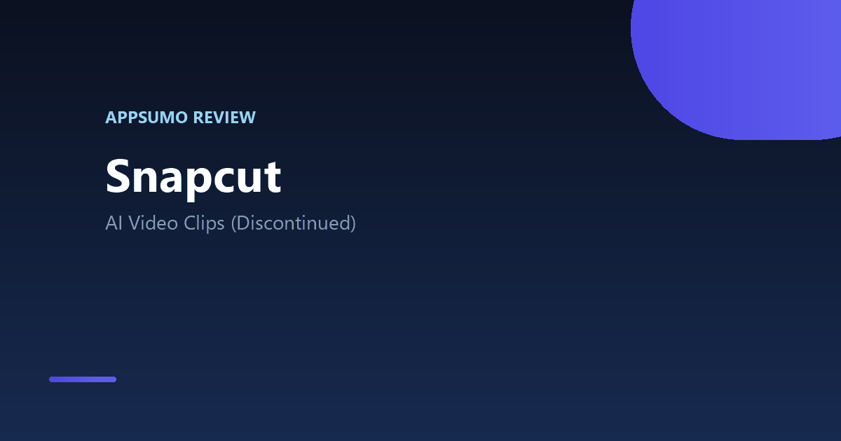 Snapcut AppSumo lifetime deal review